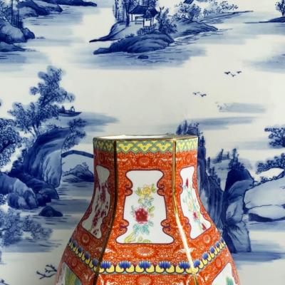 BÌNH LỤC GIÁC HỌA TIẾT 12 CON GIÁP